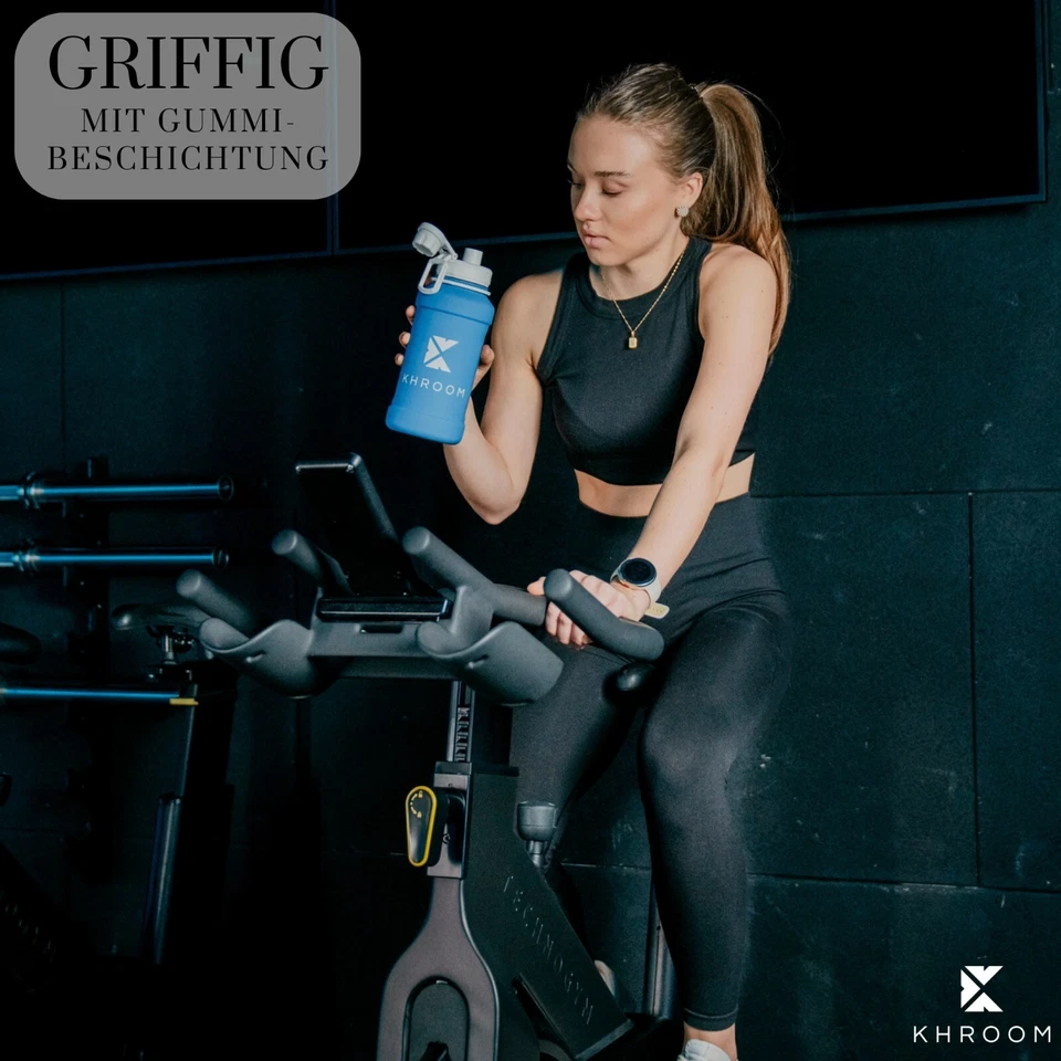 2,2 Liter Trinkflasche XXL Flasche Sport Wasserflasche Sportflasche Edelstahl - Bild 2 von 4