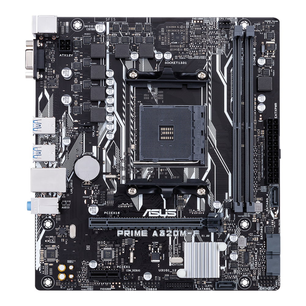 FOR ASUS PRIME-A320M-F AMD AM4 DDR4 3200MHz USB 3.1 Gen