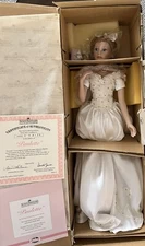 Ashton-Drake “Paulette” Porcelain Bridal Doll With COA and Box