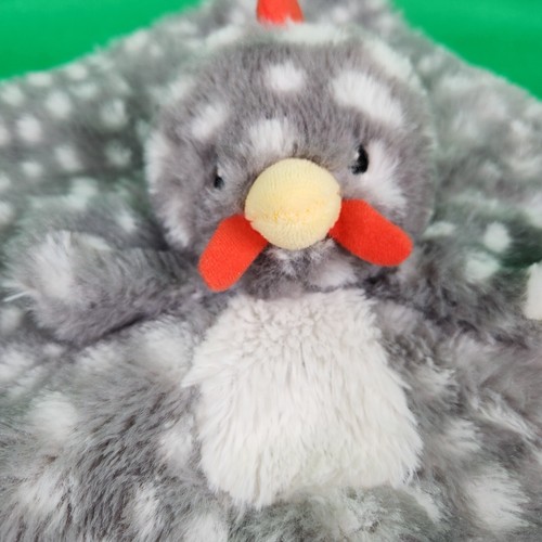 Mary Meyer Baby Rocky Chicken Lovey Gray Polka Dots Satin Security Blanket