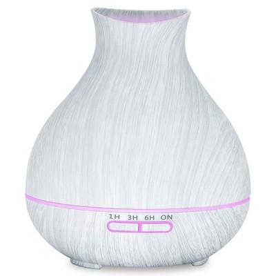 BZseed Aromatherapy Essential Oil Diffuser 550ml 12 Hours White Wood Grain Ar...