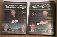 Play Better Pool DVDs Vol 1 & 2 Mastering Basics / Next Level Goettlicher & Lee
