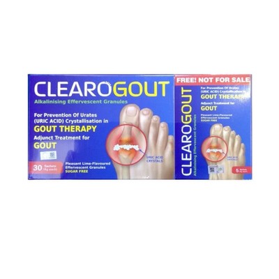 Clearogout - Uric Acid Crystals Formula 4g 35's Relief for Gout Therapy