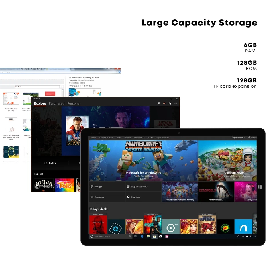 CHUWI HI X 10" 2-in-1 Windows 11 Tablet – Intel N4100, 6GB/128GB - Image 4 of 4