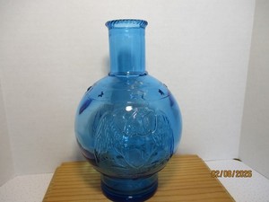 Blue Wheaton 6 Inch Bottle with Eagle and Stars