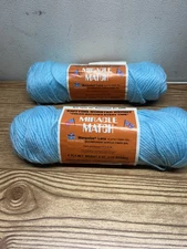 2 - 4 oz. VTG AMOCO MIRACLE MATCH Yarn AQUA M23