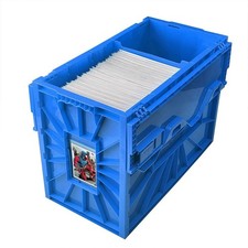 New 1 ct BCW Short Comic Book Storage Bin-Blue-Heavy Duty Plastic Bin
