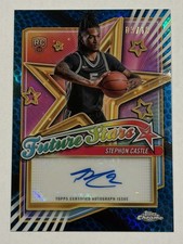 2024 Topps Chrome Future Stars RC Stephon Castle Auto BlueBK 3/10