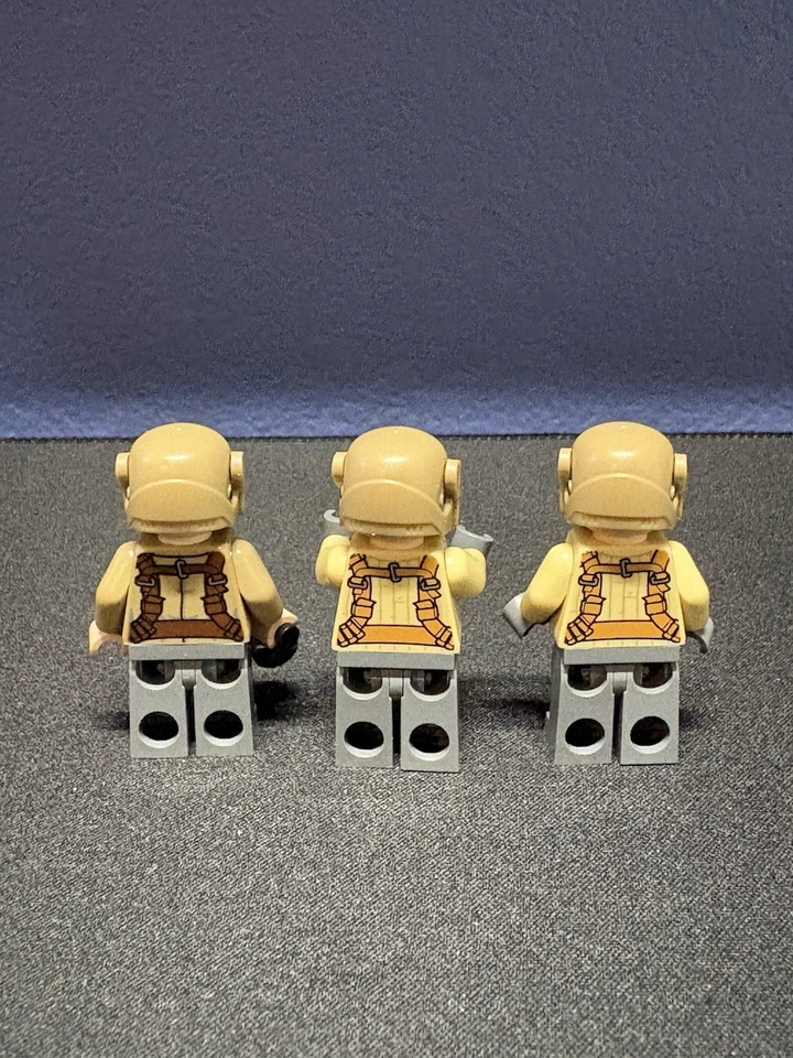 3 Lego Star Wars Minifigura Soldado de Resistencia (Genuino) 1 Oscuro 2 Beige Claro Foto 3 de 4