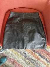 Wilsons Vintage Leather Black Pencil Skirt - Made in India - Vintage Size 10