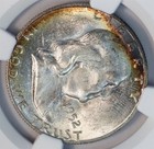 1952 S Franklin Silver Half Dollar MS 64 Crescent Rainbow Toning NGC 50C US COIN — photo 5