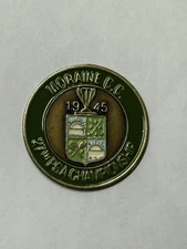 Rare 1945 PGA Championship 1" Coin Style Golf Marker - Moraine Country Club