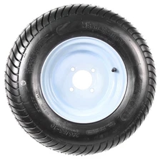 Trailer Tire On Rim 20.5 X 8 X 10 205/65-10 20.5X8.0-10 LRC 4 Lug White Wheel