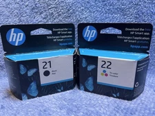 September 2026 Genuine HP 21 Black & 22 Tri-Color Ink C9352AN & C9351AN