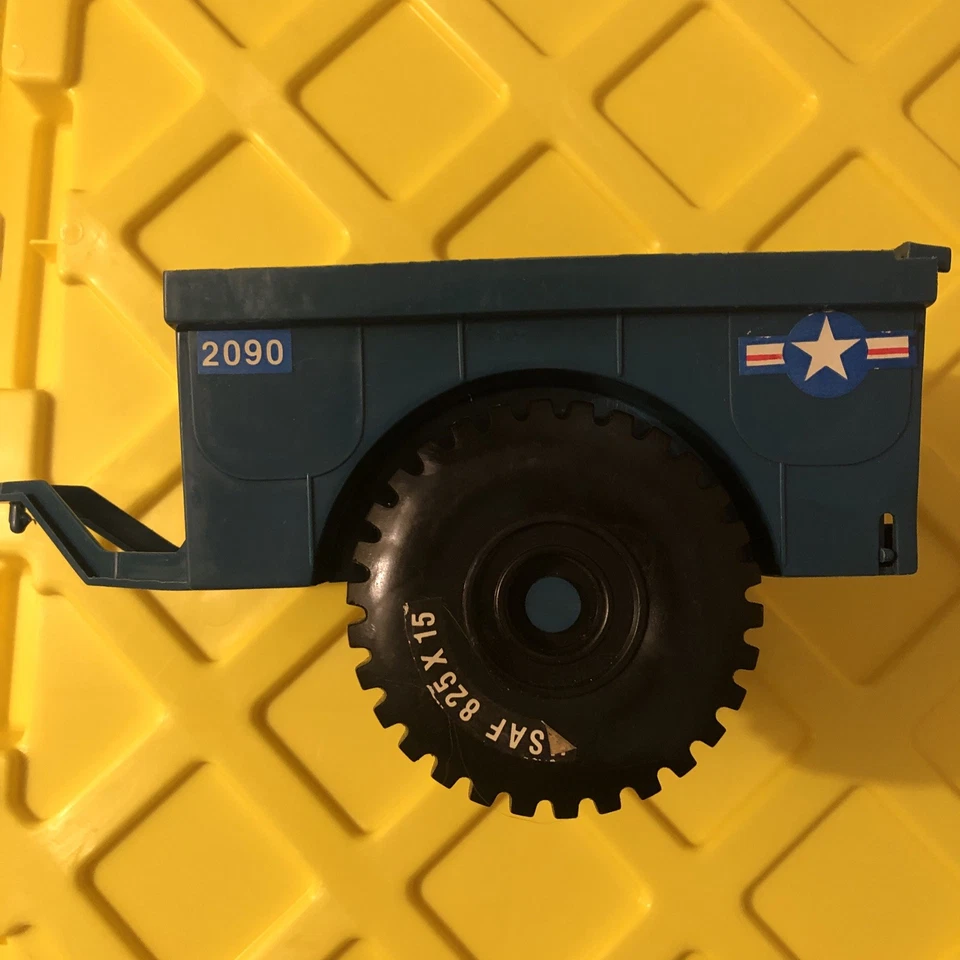 "Remolque Empire Toys 1976 Empire Toys vintage azul de la Fuerza Aérea para Jeep de la USAF - se adapta a GI JOE de 12""" Foto 2 de 4