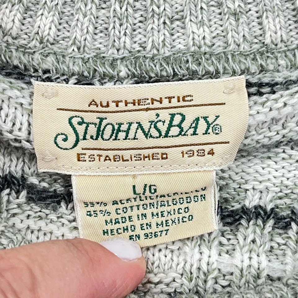 Suéter Vintage Abuelo Hombres Grande Gris Tejido Geométrico Texturizado Años 90 Cosby Y2K Foto 3 de 4