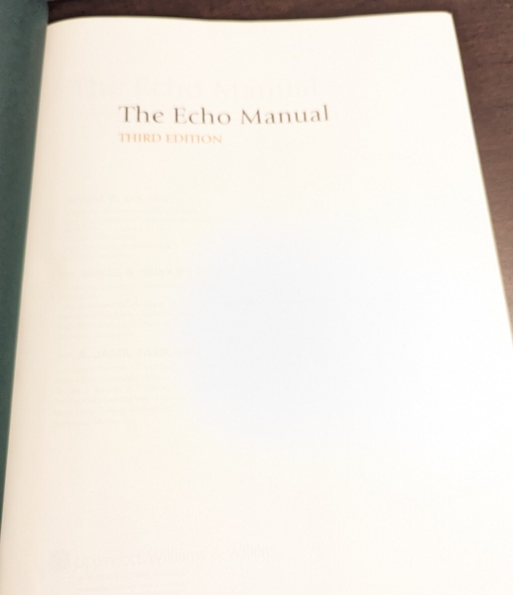 The Echo Manual by Jae K. Oh Third Edition 9780781748537| eBay