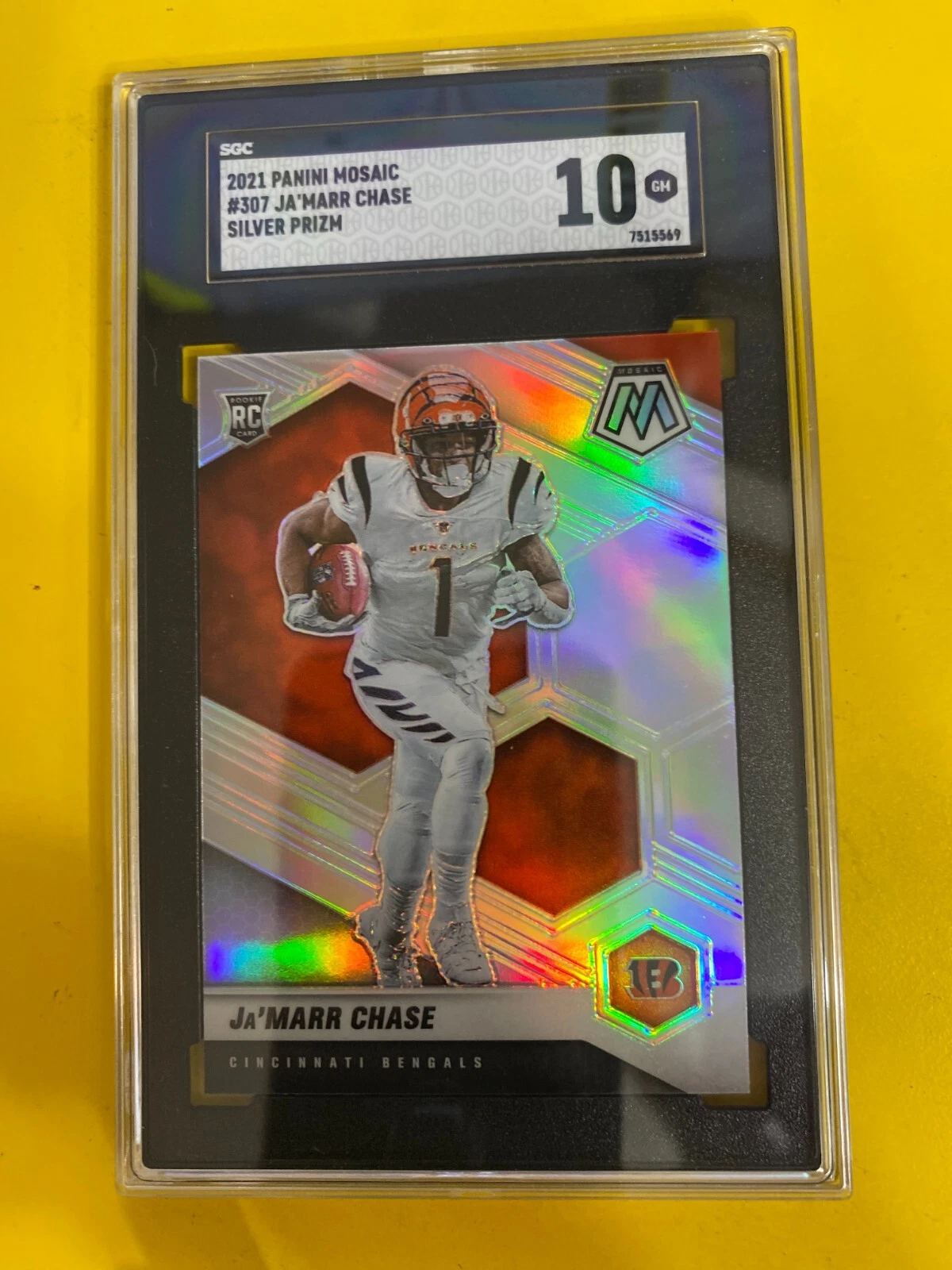 JaMarr Chase Panini Mosaic Draft Picks #40 Silver Prizm