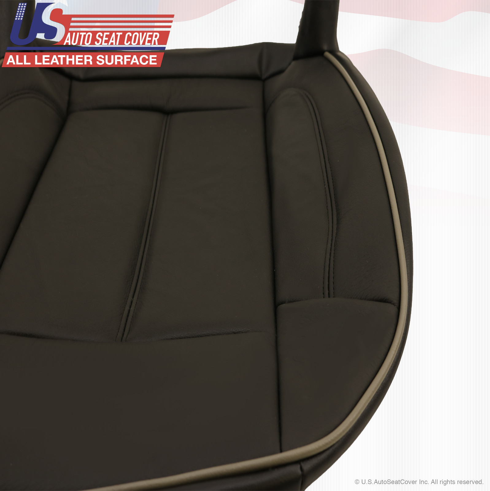 2006-2010 Hummer H3 Driver Side Bottom Replacement Leather Seat Cover Black