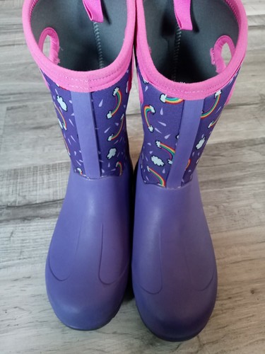 WOMENS BOGS Waterproof Rain Boots Grasp Circle Size US 6 Purple Multi - Picture 4 of 9