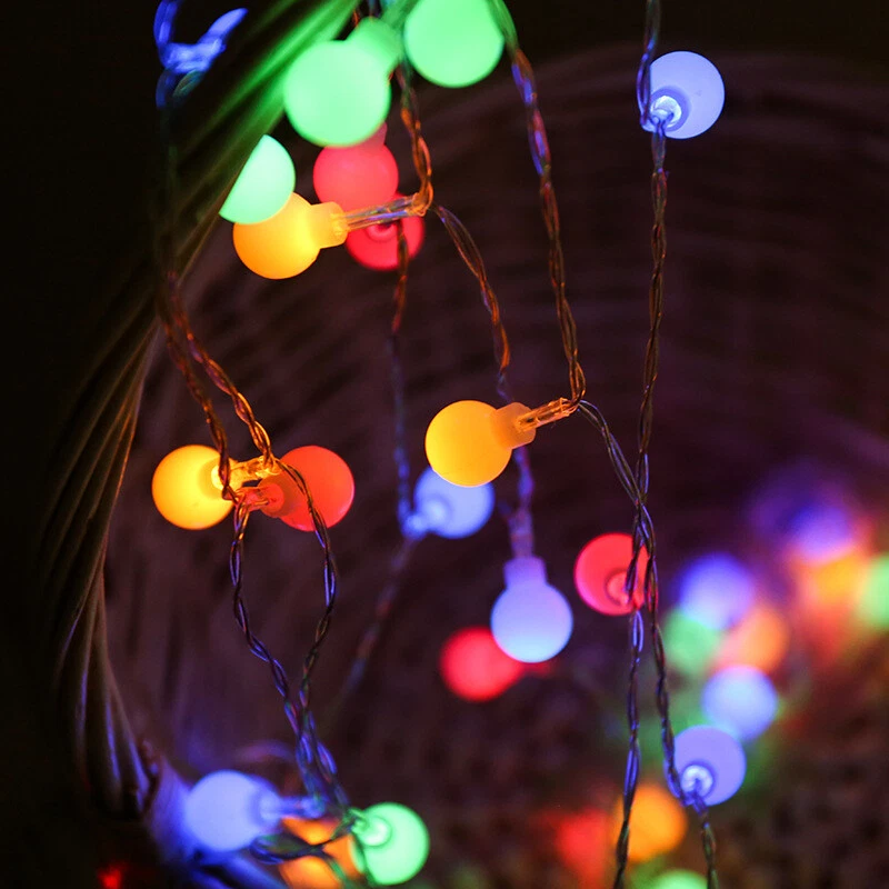 10/12M USB/Battery Power Ball LED String Fairy Garland Outdoor Waterproof Lights - Image 3 of 4