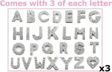 80 Rhinestone Letters A-Z Alphabet Words for DIY Jewlery 10mm Crystal