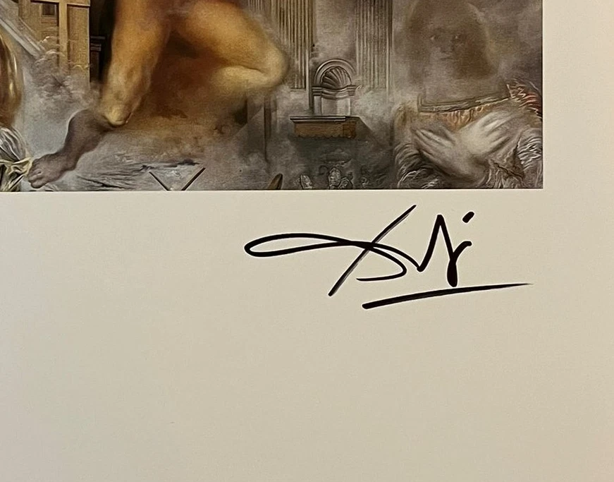 Salvador Dalí, Litografía Original Firmada a Mano con Certificado de Autenticidad y Valoración de $3,500 Foto 3 de 4