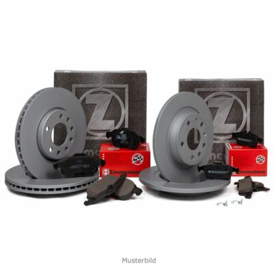 ZIMMERMANN Bremsscheiben + Beläge für FORD FOCUS II C-MAX (DM2) vorne + hinten
