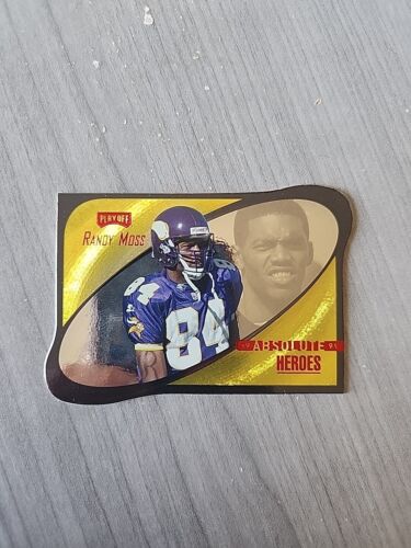 1999 Playoff, Randy Moss, Minnesota Vikings, Absolute Heroes, Die-Cut, Gold - Picture 1 of 2