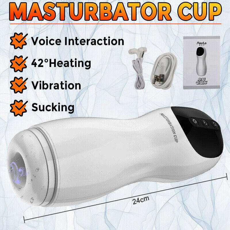 Men Sex Heating Cup Stroker Masturbaters Automatic HandsFree Mal