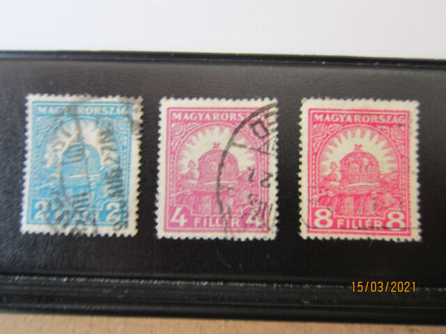 Ungarn - 3 Werte - ca. 1926/27 - 2 4 8 Filler