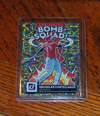 NICHOLAS ''NICK'' CASTELLANOS 2022 DONRUSS BOMB SQUAD 313/999 Cincinnati Reds