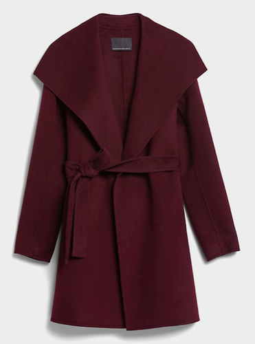 BANANA REPUBLIC Double-Faced Wrap Coat 