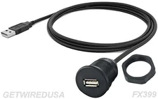 us seller. USB FLUSH MOUNT KIT AUX DOCK COSTOM ADAPTER DASHBOARD PANEL 2.0 PORT