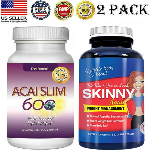 Acai Berry Slim Weight Loss Supplement Pills Skinny Again Fat Burner