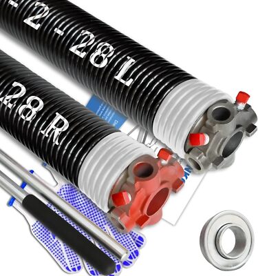 Garage Door Torsion Spring Set, Pair of 2'' Electrophoresis Coated (.218x2x28'')