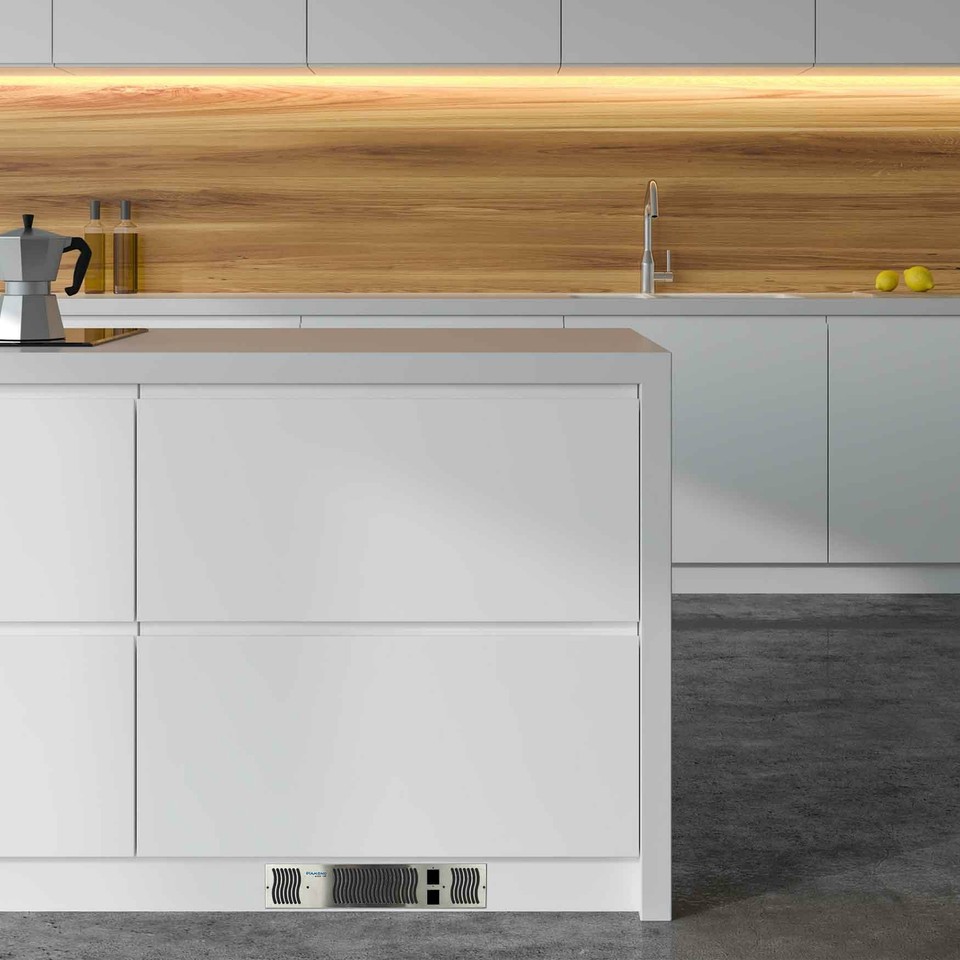 Kitchen Plinth Heater Stainless Steel Grill Central Heating Space Saver