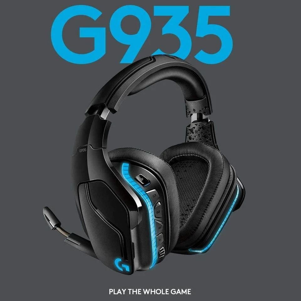 Logitech G935 2.4GHz Wireless 7.1 Surround Sound Pro Gaming Headset - Black - Image 2 of 4