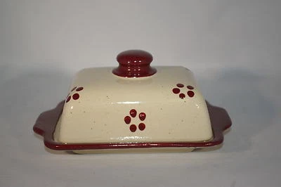 Butterdose 250 g gross "Rubin" Steinzeug Westerwald - Bild 1 von 2
