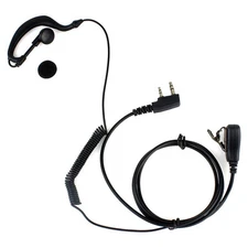 Ear Hook Earpiece Headset 2-Pins Connector PTT MIC KENWOOD PUXING Radio