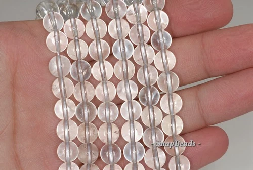 8MM ROCK CRYSTAL GEMSTONE GRADE AA ROUND LOOSE BEADS 7.5inch - Picture 3 of 3