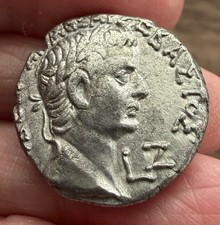 ROMAN. TIBERIUS AND DIVUS AUGUSTUS. BILLON TETRADRACHM OF ALEXANDRIA, 20-21 A.D.