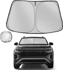 Windshield sunshade, blocking UV rays and heat Automotive interiors
