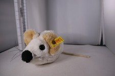 Vintage Steiff White Cosy Fiep Mouse Soft Stuffed Animal-Tag 5393/15-Germany