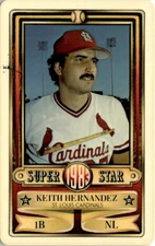 1983 Perma-Graphic Super Star Credit Cards Keith Hernandez St. Louis Cardinals