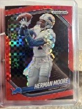 2025 Panini Prizm Black Herman Moore #57 Red Prizm Powers /75 Lions 🦁