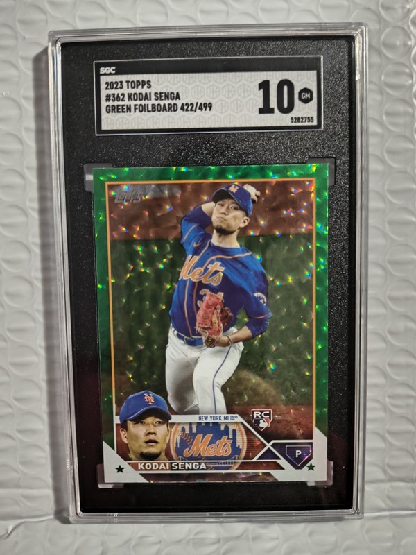 2023 Topps Series 2 Kodai Senga Green Foilboard #362 SGC 10 #422/499 Mets RC