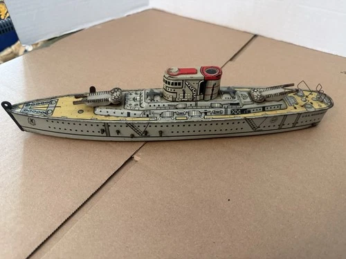 Marx USS Washington Battleship Tin Wind-Up Toy