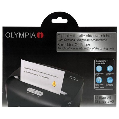 Olympia Ölpapier 12 Blatt für Aktenvernichter Öl Reinigung Schmiermittel 9130