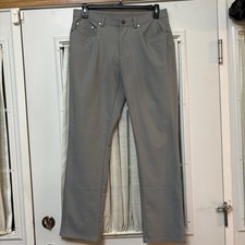 Greg Norman Shark Regular Fit Straight Leg Men's 32x30 Gray Stretch Golf Pants